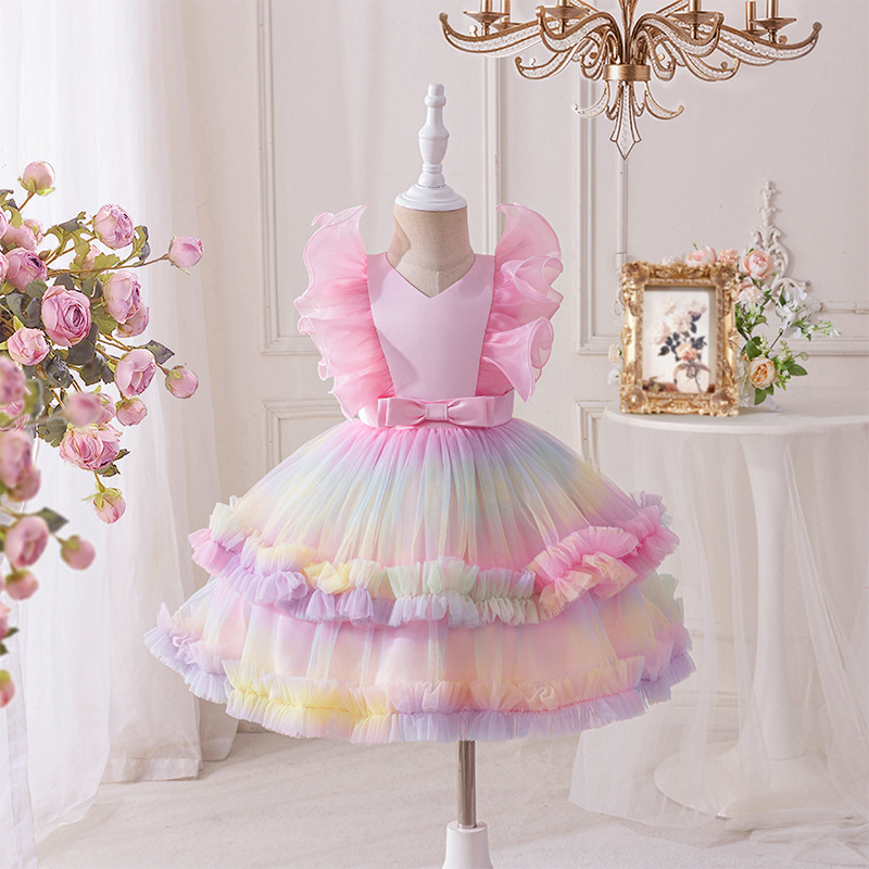 Baby Xmas Clothing - فستان الأميرة الشبكي الجديد للفتيات أزياء