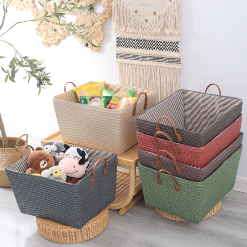 Baby Clothing Basket - سلة تخزين منسوجة من الراتان المقلد