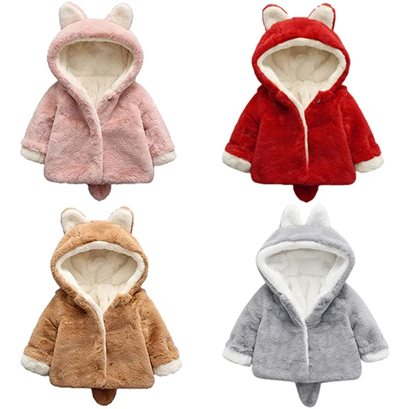 Baby Xmas Clothing - آذان القط لطيف أفخم سترة طفل