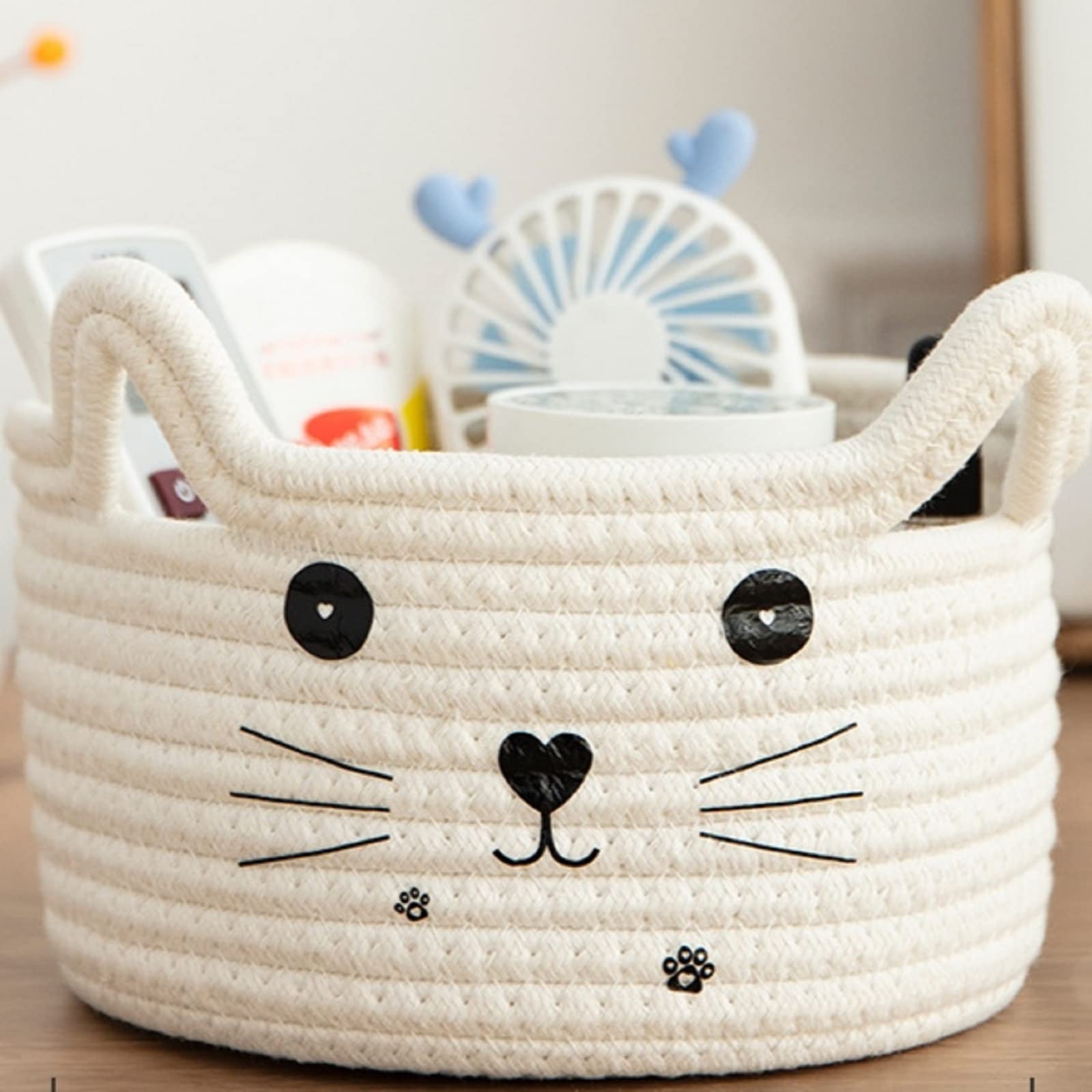 Baby Clothing Basket - سلة القط تخزين سلة مغزولة منظم