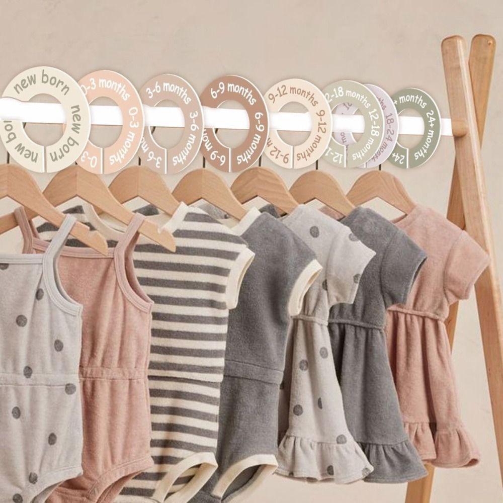 68/9 قطعة من شماعات تنظيم المل - مراجعة Baby Clothing Tags وسعره