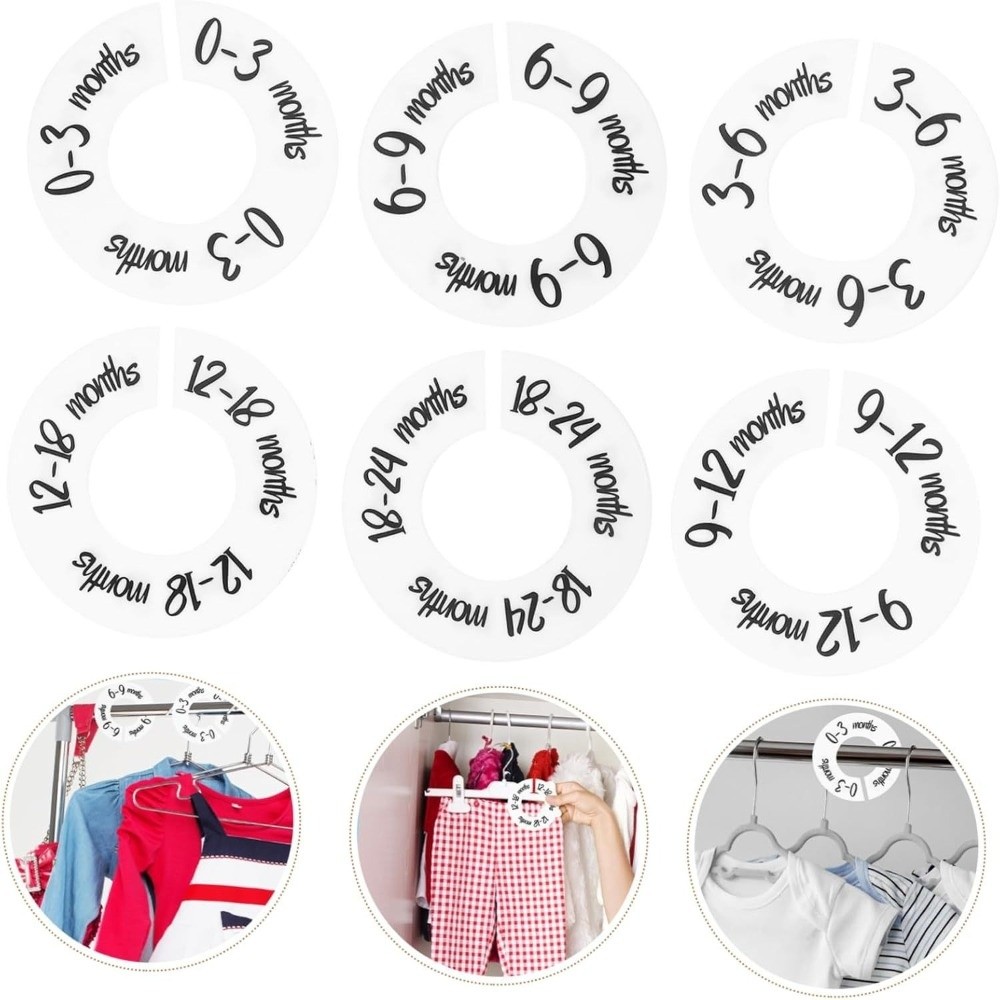 68/9 قطعة من شماعات تنظيم المل - مراجعة Baby Clothing Tags وسعره