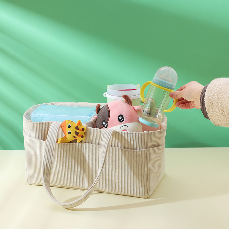 منظم حفاضات جديد من قماش الكور - مراجعة Baby Clothing Basket وسعره