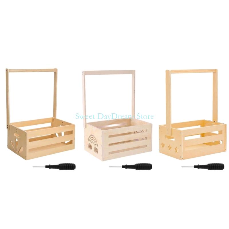 Y88C Wooden Baby Showers هدية  - مراجعة Baby Clothing Basket وسعره
