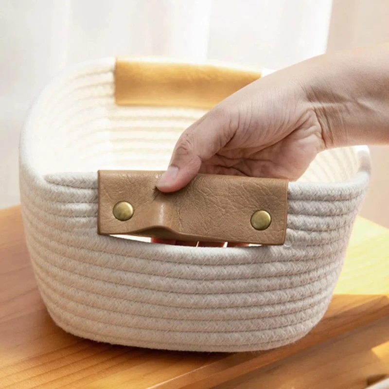 سلة تخزين مكتبية من حبل القطن  - مراجعة Baby Clothing Basket وسعره